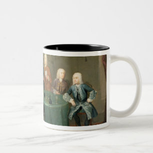The Brothers Clarke with Other Gentlemen Taking Wi Two-Tone Coffee Mug