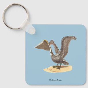 The Brown Pelican (Pelecanus occidentalis) NY Bird Key Ring
