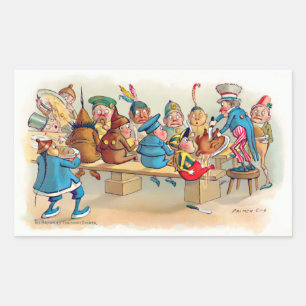 The Brownie's Christmas Dinner Rectangular Sticker