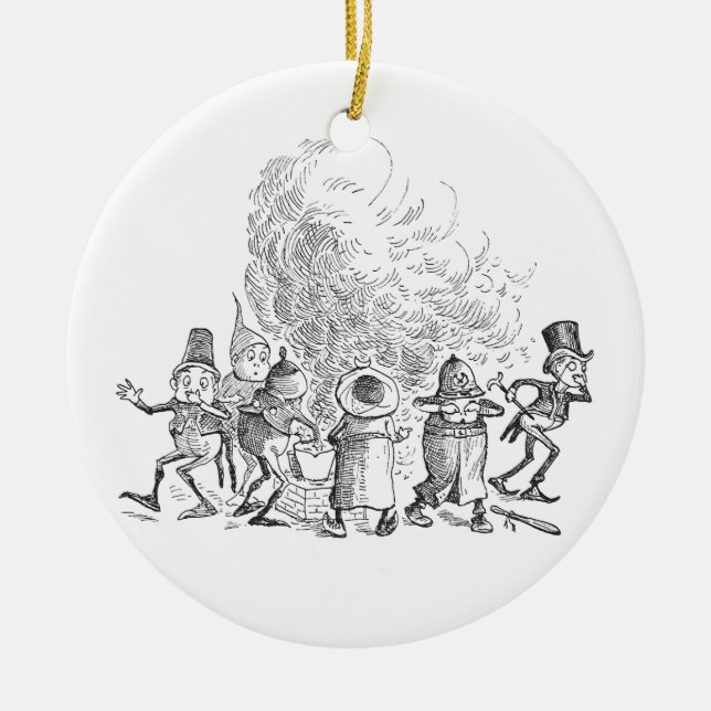 The Brownies Make a Big Stink Ceramic Ornament (Front)