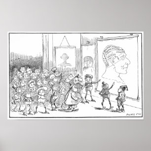 The Brownies Study Phrenology Poster