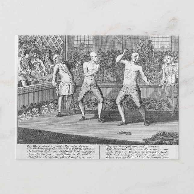 The Bruiser Bruis'd, Or, the Knowing-Ones Postcard (Front)