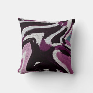 The brush stroke graphic abstract background. Art Cushion