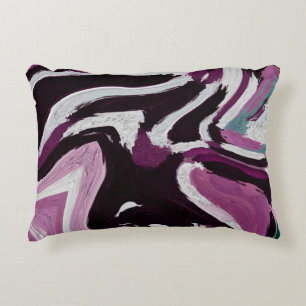 The brush stroke graphic abstract background. Art Decorative Cushion