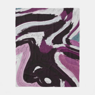 The brush stroke graphic abstract background. Art Fleece Blanket