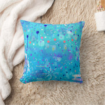 The Bubble Machine: Blue Abstract Art 