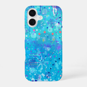 The Bubble Machine: Blue Abstract Art  iPhone 16 Case