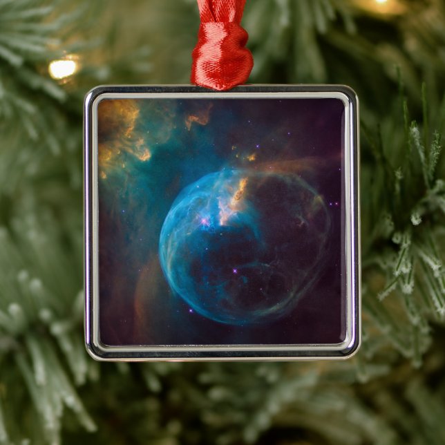 The Bubble Nebula, Ngc 7635. Metal Ornament (Tree)