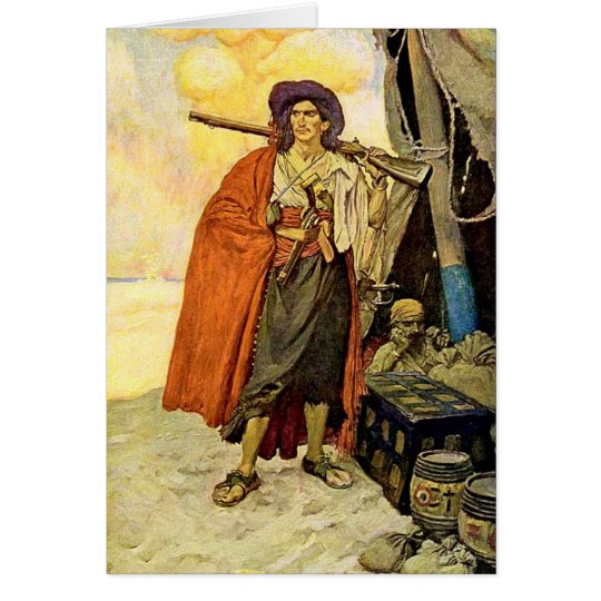 The Buccaneer - pirate art Card
