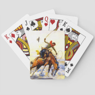 “The Bucker” Western Art by Charles M Russell Playing Cards