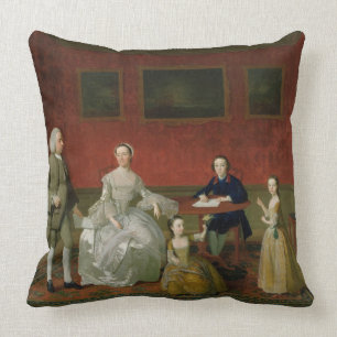 The Buckley-Boar Family, c.1758-60 (oil on canvas) Cushion