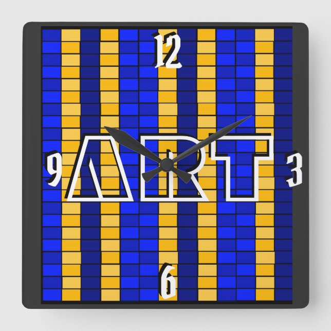 The Bucs Blocked Square Wall Clock (Front)