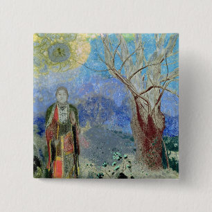The Buddha, c.1905 15 Cm Square Badge