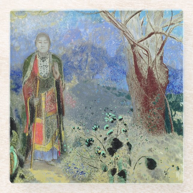 The Buddha, c.1905 Glass Coaster (Front)