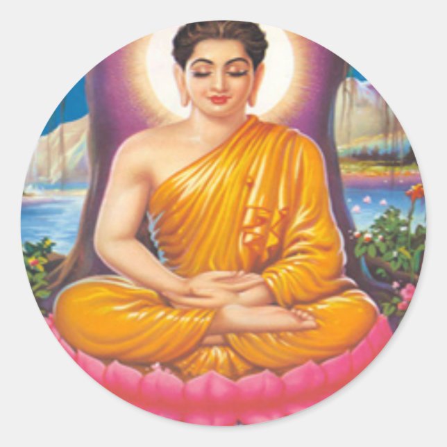 The Buddha Classic Round Sticker (Front)