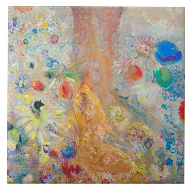 The Buddha, Redon Ceramic Tile (Front)