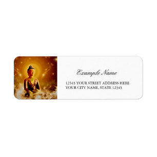 The buddha return address label