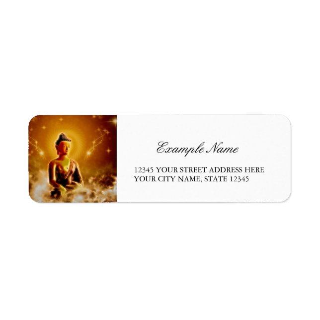 The buddha return address label (Front)