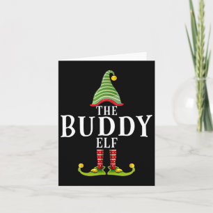 The Buddy Elf Funny Matching Pajama Xmas Card