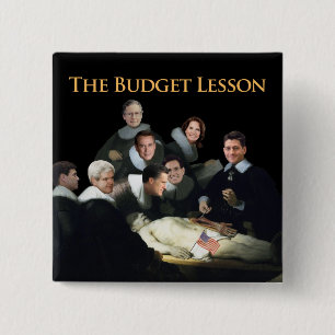 The Budget Lesson 15 Cm Square Badge