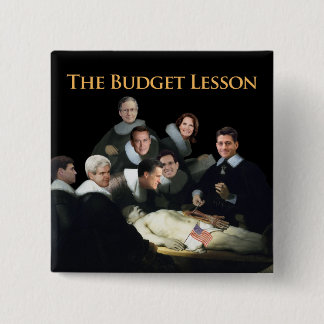 The Budget Lesson 15 Cm Square Badge