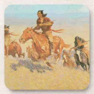The Buffalo Runners, Big Horn Basin by Remington Coaster