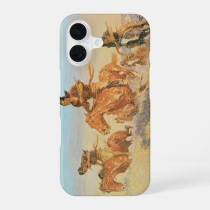 The Buffalo Runners, Big Horn Basin by Remington iPhone 16 Case