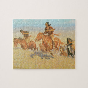 The Buffalo Runners, Big Horn Basin by Remington Jigsaw Puzzle