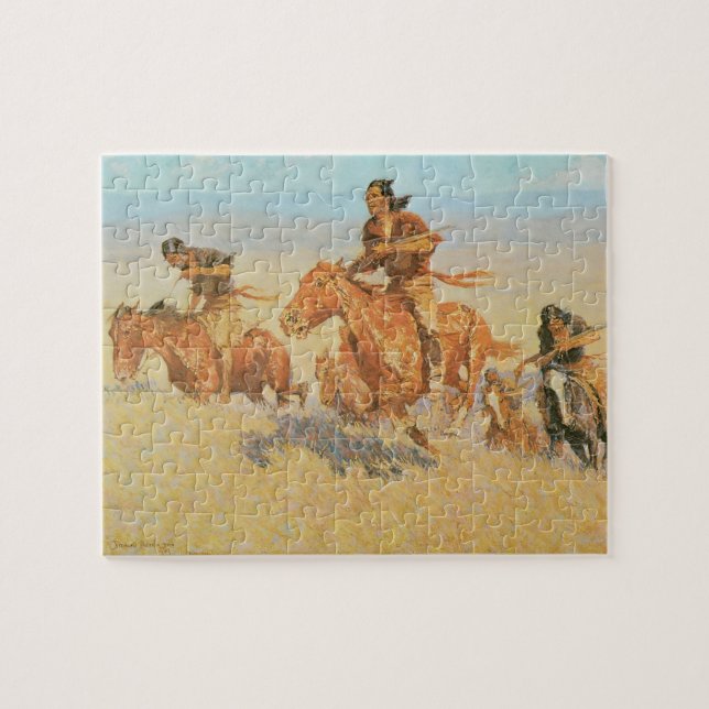 The Buffalo Runners, Big Horn Basin by Remington Jigsaw Puzzle (Horizontal)