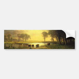The Buffalo Trail,  Albert Bierstadt Bumper Sticker