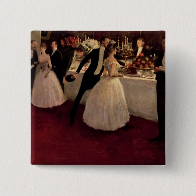 The Buffet, 1884 15 Cm Square Badge (Front)