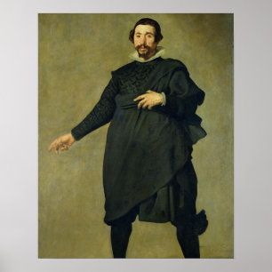 The Buffoon, Pablo de Valladolid, c.1635 (oil on c Poster