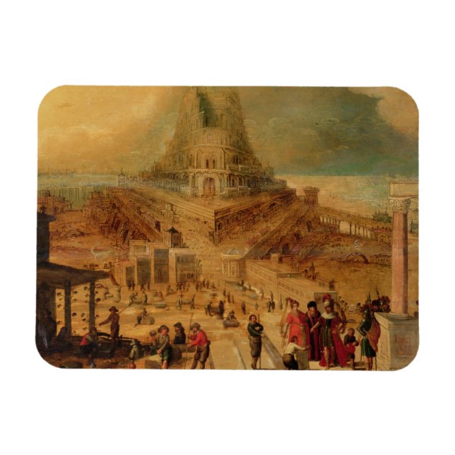 The building of the Tower of Babel (panel) Magnet (Horizontal)
