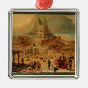 The building of the Tower of Babel (panel) Metal Ornament