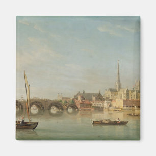 The Building of Westminster Bridge with an imagina Magnet