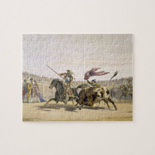 The Bull Following up the Charge, 1865 (colour lit Jigsaw Puzzle