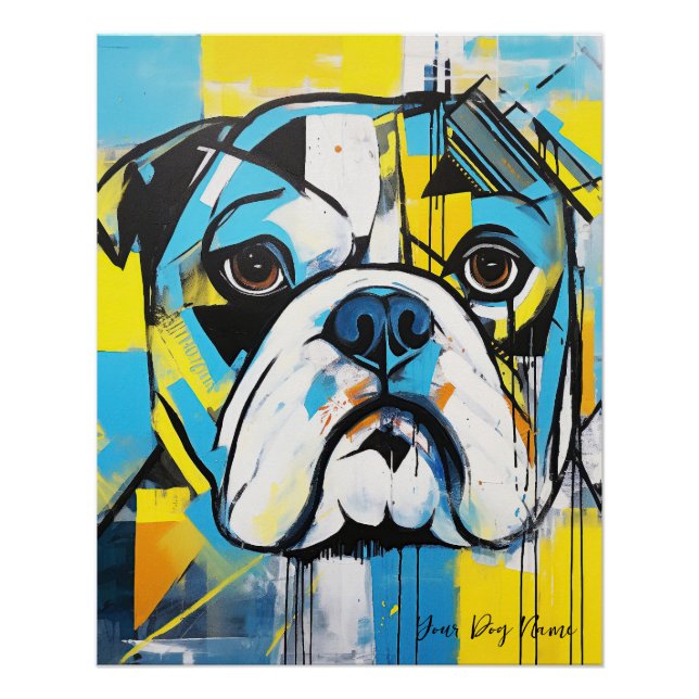 The Bulldog Dog Portrait 004 - Sable Gabriel Poster (Front)