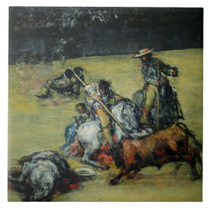 The Bullfight, c.1825 (oil on canvas) Ceramic Tile