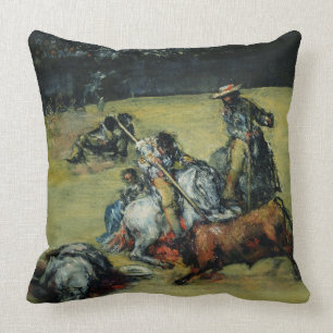 The Bullfight, c.1825 (oil on canvas) Cushion