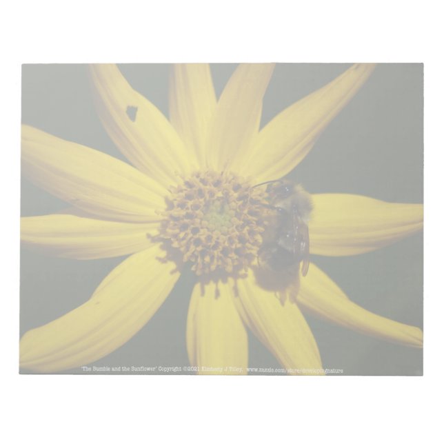 The Bumble and the Sunflower Notepad (Front)