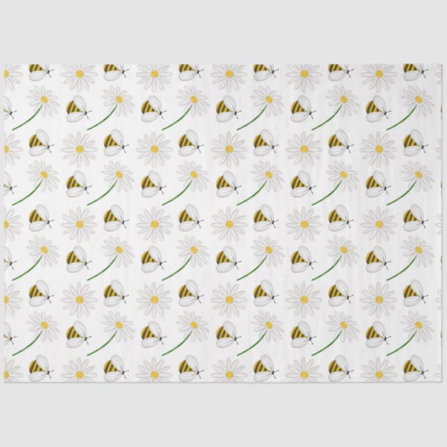 The Bumble Bee and Honey Series Design 5 Tissue Paper (Front)