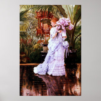 The Bunch Of Lilacs  ~ James Tissot ~ Fine Art Poster