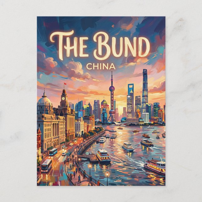 The Bund China Postcard (Front)