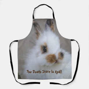 The BUNNY Death Stare is Real! Add Own Photo Apron