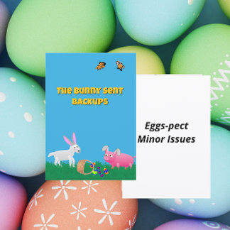 The Bunny Sent Backups Holiday Card