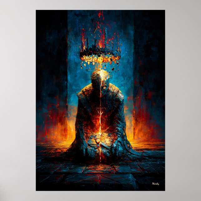 The Burden of the Crown – Monumental Expressionist Poster (Front)