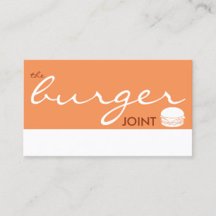the burger joint (colour customisable) business card