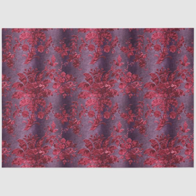 The Burgundy Velvet  Series Design 2 Tissue Paper (Front)