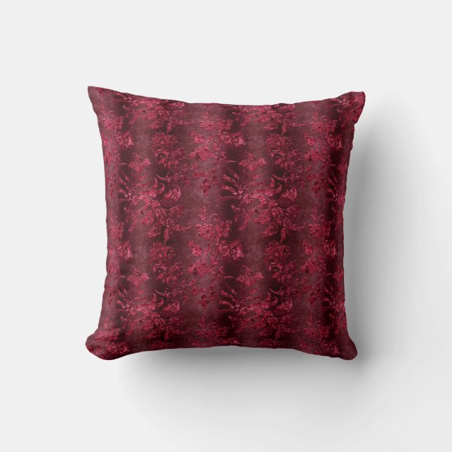 The Burgundy Velvet  Series Design 3   Cushion (Front)