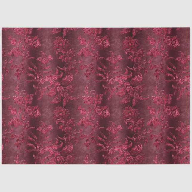 The Burgundy Velvet  Series Design 3 Tissue Paper (Front)